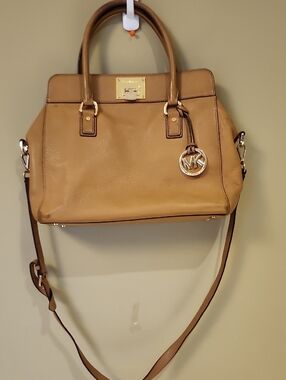 Michael Kors Tan Leather Satchel with Shoulder Strap